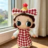 Solo Ropa de Muñeca Adecuada para Muñeca Nyota Little Moments Serie 15cm Ropa de Muñeca de Repuesto Conjunto de Vestido Cuadros Corazón Lindo