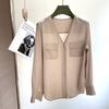 Camisa de Seda para Mujer 2026 Primavera y Otoño Nuevo Estilo Seda de Morera Chic Estilo Francés Top Ajustado de Nicho Camisa de Manga Larga