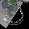 Ins Pig Nose Colar Europeu e Americano High-end Moda Sexual Estilo frio Metal Neck Chain choker Clavicle Chain para Mulheres