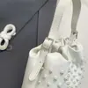 Bolsa de Perlas Linda Estilo Coreano para Mujer, Bolso Nube Único y Elegante, Versátil y Fresco, Bolso Cubo de Hombro Cruzado