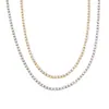 Colar Wanxing em Aço Inoxidável Banhado a Ouro 18k com Zircônia para Mulheres, Estilo Europeu e Americano, Luxo Leve, Único, Moda Transfronteiriça Corrente de Tênis Atacado