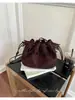 Bolsa de mão pequena de camurça com estampa de leopardo para comércio exterior, nova bolsa de balde com design retrô, bolsa de ombro estilosa, bolsa transversal, bolsa da sorte
