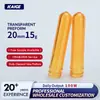 Pré-forma de garrafa plástica amarela translúcida para produtos químicos de uso diário, calibre 20, peso 15 gramas, matéria-prima PET de grau alimentício, pré-forma de tubo, produto semi-acabado, exportação