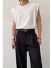 Chaleco de Marca Americana de Moda con Hombreras, Color Sólido, Camiseta sin Mangas Casual Holgada Ins para Mostrar Músculos de Verano para Hombre
