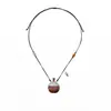 Cadena de Suéter con Colgante de Sándalo, Diseño Moderno y Sencillo, Collar Largo con Colgante de Madera Maciza para Mujer, Exclusivamente para Venta al por Mayor Transfronteriza en Europa y América