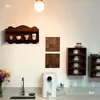 Decoración de Pared de Madera Maciza con Mosaico Estilo Vintage Pintura Decorativa para Pared de Fondo Mural Geométrico Abstracto Retro para Entrada