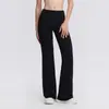 Pantalones de yoga de cintura alta ligeramente acampanados para mujer, diseñados para realzar las caderas, aplanar el abdomen y crear un efecto adelgazante. Estos pantalones acampanados ofrecen una sensación cómoda y casi imperceptible con tela elástica, similar a una nube, perfectos para Pilates y fitness.