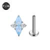 Joias para piercing corporal de titânio ASTM F-136 direto da fábrica, prego labial, prego de orelha, prego de osso mole