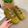 Zapatos retro estilo francés Mary Jane para mujer, nuevos mocasines de suela gruesa que aumentan la altura para otoño e invierno 2026 para combinar con faldas, zapatos de vestir de corte bajo