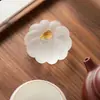 Tapa y Base de Cristal Transparente Esmerilado con Forma de Calabaza para Taza de Té para Juego de Té Kung Fu, Accesorio para el Hogar