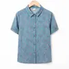 Camisa de Algodão Puro Manga Curta Nova Verão 2026 para Mãe, Casual para Meia-Idade e Idosos, Novidades Roupas Femininas, Top Estiloso para Senhora Idosa