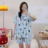 2026 Pijama de Color Sólido para Mujer Verano Algodón Nube Gasa Manga Corta Estilo Japonés Lindo Ropa de Casa para Verano