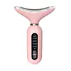 Dispositivo de beleza elétrico para pescoço, dispositivo de tratamento de rugas no pescoço, dispositivo portátil de terapia de luz de fótons faciais para uso doméstico, dispositivo de beleza com massagem vibratória facial