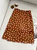 Falda midi de gasa con lunares súper bonita para mujer, nueva llegada de verano 2026, sentido de diseño de nicho, para personas menudas, delgada, falda corta