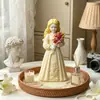 Molde de Silicone Princesa Rosa 3D Menina Retrô Europeia Vela Aromática Artesanal Molde para Decoração de Casa em Resina