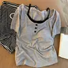Conjunto de Pijama Feminino de Verão Estilo Coreano Falso Duas Peças com Mangas Curtas e Bojos, Roupa de Casa Casual Estilo Preguiçoso, Atacado Transfronteiriço