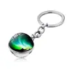 Chaveiro Pingente Pedra do Tempo Aurora Boreal Pingente Criativo de Metal para Chaveiro Bolsa Pingente de Cristal
