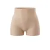 Shorts de segurança sem costura para mulheres, com design de amarração cruzada para controle da barriga, efeito modelador e levantamento dos quadris, prevenindo exposição, feito de material de seda gelada, sem costura e sem bordas que enrolam, perfeito para o verão