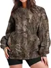 Sudadera de Moda Europea y Americana Transfronteriza para Mujer 2025 con Cuello de Hoja de Arce Oversize Sudadera con Capucha de Caza