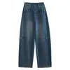 Jeans de Pierna Ancha para Mujer 2026 Nuevo Otoño Cintura Alta Adelgazantes Retro Primavera Sueltos Pierna Banana Forma de Pera Pantalones para Cuerpo