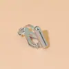 Accesorios para pendientes hechos a mano DIY al por mayor sin agujero en la oreja clip triangular indoloro retención de color convertidor de clip para oreja de oro de 18K