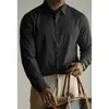 [Viaje Inteligente] Camisa de Algodón Ligero Estilo Business para Hombre 2025 Otoño Manga Larga Ajustada Casual Nueva Camisa