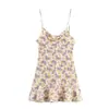 Serie de Vestidos de Verano Za de la Marca Z para Mujer con Textura Floral, Moda Callejera Estampado Mini Za
