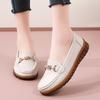 Zapatos tipo beanie de estilo nuevo de primavera para mujer, Cuero suave, Suela suave, Zapatos de madre, Zapatos de cuero pequeños, Zapatos casuales planos, Mocasines