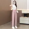 Calça Casual Slim Fit Primavera/Verão Novo Estilo Tendência Versátil Cintura Alta Solta Afinando Calça Harem