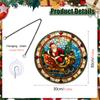 TYU549-568 Colgante Navidad Yeti Acrílico Cadena de Hierro Colgante Vacaciones Ventana Porche Adorno Decorativo