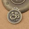 Cobre puro doce signos del zodíaco 12 Zodíaco moneda Fu medalla de cobre punto escénico pequeño cobre llavero colgante adornos colgantes al por mayor