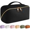 Bolsa de cosméticos portátil de PU de gran venta transfronteriza, impermeable, para viajes, acampadas al aire libre, bolsa de almacenamiento de gran capacidad