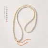 Raíz de Bodhi de Jade Blanco Ecológico Original Cadena Larga Pulseras de Bodhi para Hombres y Mujeres Anillo Liso DIY Productos Semi-Terminados Venta al Por Mayor