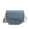 Bolsa de Ombro Transversal Sela Casual Cor Sólida Textura Simples Semicírculo 2024 Nova Tendência Textura Ocidental para Mulheres
