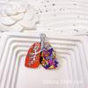 Pendientes colgantes de acrílico con impresión a doble cara, diseño de mariposa, con forma de órgano y pulmón, para hacer tú mismo.