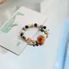 Pulsera de cerámica de Jingdezhen, nueva y que no se decolora, para estudiantes mujeres, pulsera de cuentas de estilo antiguo, pulsera de cerámica fresca y moderna