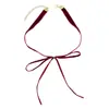 Nuevo Gargantilla de Terciopelo con Lazo Puro Deseo Vintage Gargantilla Collar para Clavícula de Mujer Spice Girls Sencillo Combinable con Todo Collar