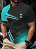 2025 Nueva Camiseta Casual Versátil de Manga Corta para Hombre con Estampado, Moda Europea y Americana, Versátil, de Alta Calidad