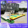 Divertido campo de fútbol inflable con portería, estadio inflable para exteriores, instalación para actividades de carnaval para padres e hijos