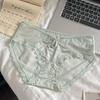 Chica Ins Estilo Chino~Ropa Interior de Encaje Semitransparente para Mujer de Seda de Morera con Costura Lateral Amigable con la Piel de Cintura Media-Baja que Cubre las Caderas Bragas para Mujer