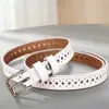 Cinto de Couro Casual Personalizado Sem Furos para Mulheres, Simples e Versátil Cinto Decorativo Coreano para Jeans, Cinto Feminino Vazado