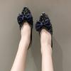 Sapatos Rasos de Bico Fino para Mulheres, Novidade Primavera 2026 Mocassins de Solado Macio, Sapatos de Solteiro com Laço de Verão, Sapatos Femininos de Tamanho Grande