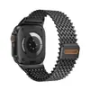 Personalización Transfronteriza Adecuada para Correas de Apple Watch, Correas Magnéticas de Metal para iWatch, Correas de Acero Inoxidable S9 Ultra Smart 3