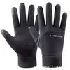 Guantes Deportivos de Invierno Cálidos para Exteriores Guantes de Ciclismo Forrados de Felpa Impermeables Antideslizantes para Hombres y Mujeres Guantes con Pantalla Táctil