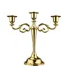 Casamento Europeu Cor Ouro Prata Cobre Retro Mesa de Jantar Bar Metal Ornamentos Românticos de Casamento Castiçal Simples