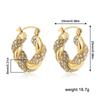 Venta caliente transfronteriza europea y americana aretes para mujer personalizados de alta calidad en dos colores oro y plata venta directa de fábrica