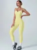 ZORA Bodysuit de Yoga Popular Europeo Halter Espalda Descubierta Melocotón Trasero Pantalón Largo Ropa Deportiva de Fitness Monos