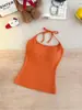 6276# Chica Sexy Dulce Picante Color Bloque Rayado Camisola Pequeña Ropa Exterior para Mujer Sentido del Diseño Con Almohadillas en el Pecho Ropa Interior Espalda Bonita Camiseta sin Mangas