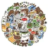 50 pegatinas originales de oso travieso para bromas, dibujos animados, oso lindo, pegatinas para diario de mano, carcasa de teléfono móvil, pegatinas impermeables