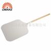 Pala cuadrada de aluminio para horno de carbón BBQ de 12 pulgadas con mango de madera, pala para hornear pizza, accesorios para horno de cocina